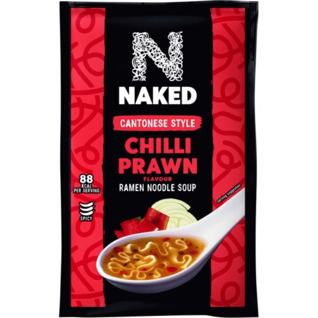 NAKED CANTONESE STYLE CHILLI PRAWN RAMEN NOODLE SOUP 25G